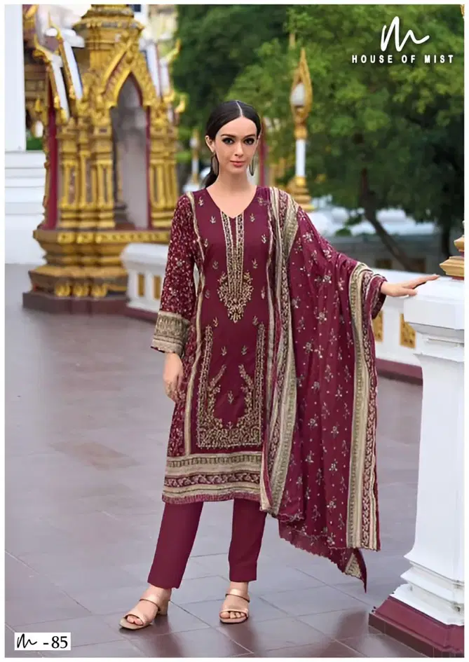 Ghazal Vol 9 By House Of Mist Printed Cotton Dress Material Exporters In India